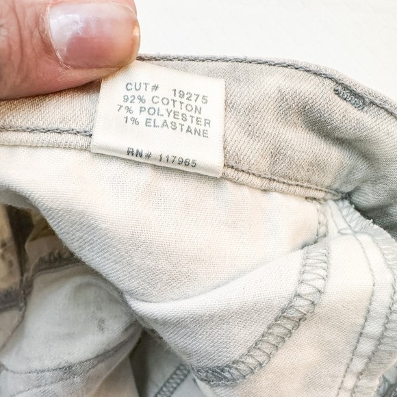 J. Brand Rail Straight Ripped Denim Jeans Acid Wash Gray Fame Size 24 - Picture 5 of 8